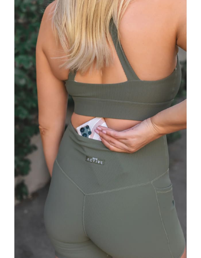 MKM Ribbed A/ Biter Legging - Sage XS(8)