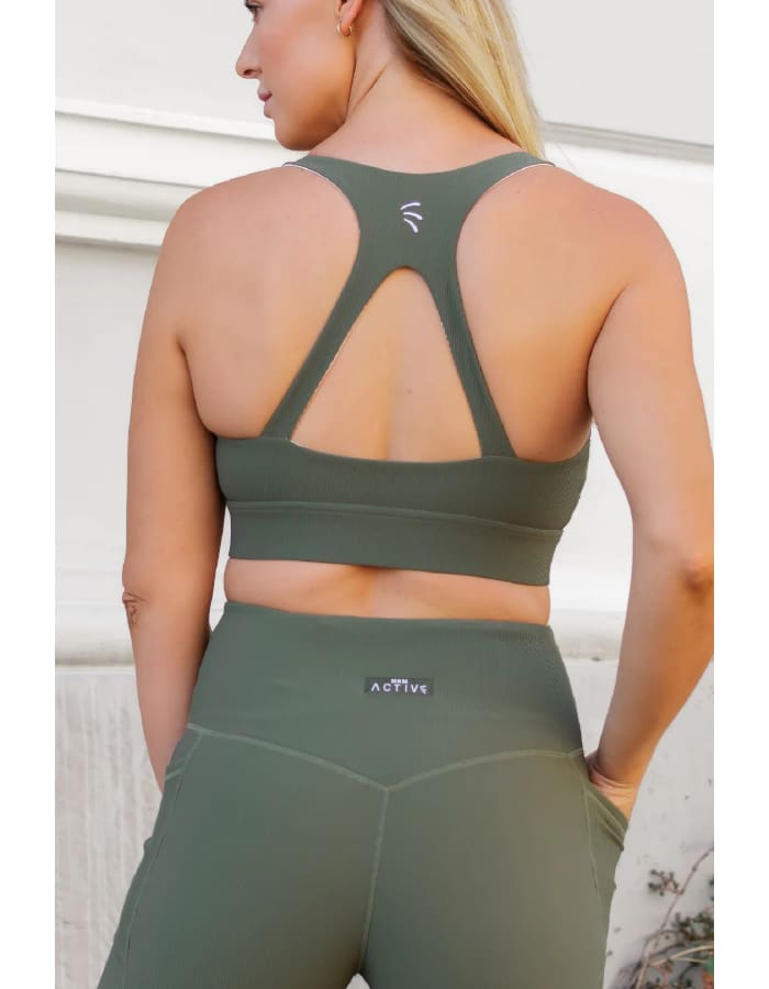 MKM Ribbed Crop - Sage XS(8)